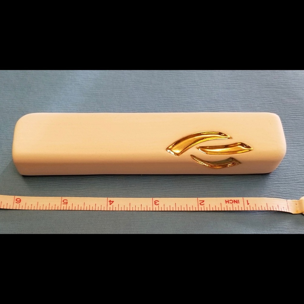 Ceramic Mezuzah Case and Kosher Scroll